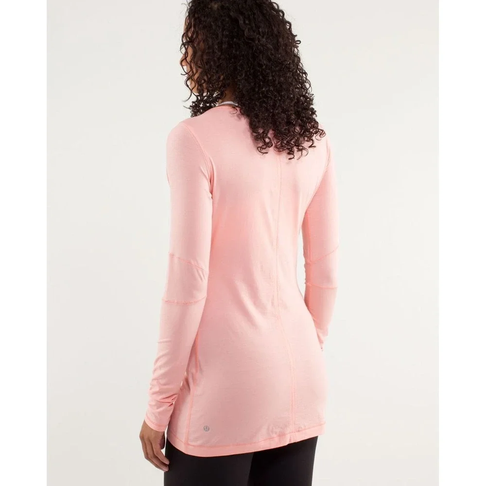 Lululemon‎ Devotion Long Sleeve Tee Bleached Coral Size 2